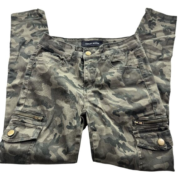 Ashley Mason Pants - Ashley Mason Camouflage Skinny Stretch Cargo Pants Size 25
